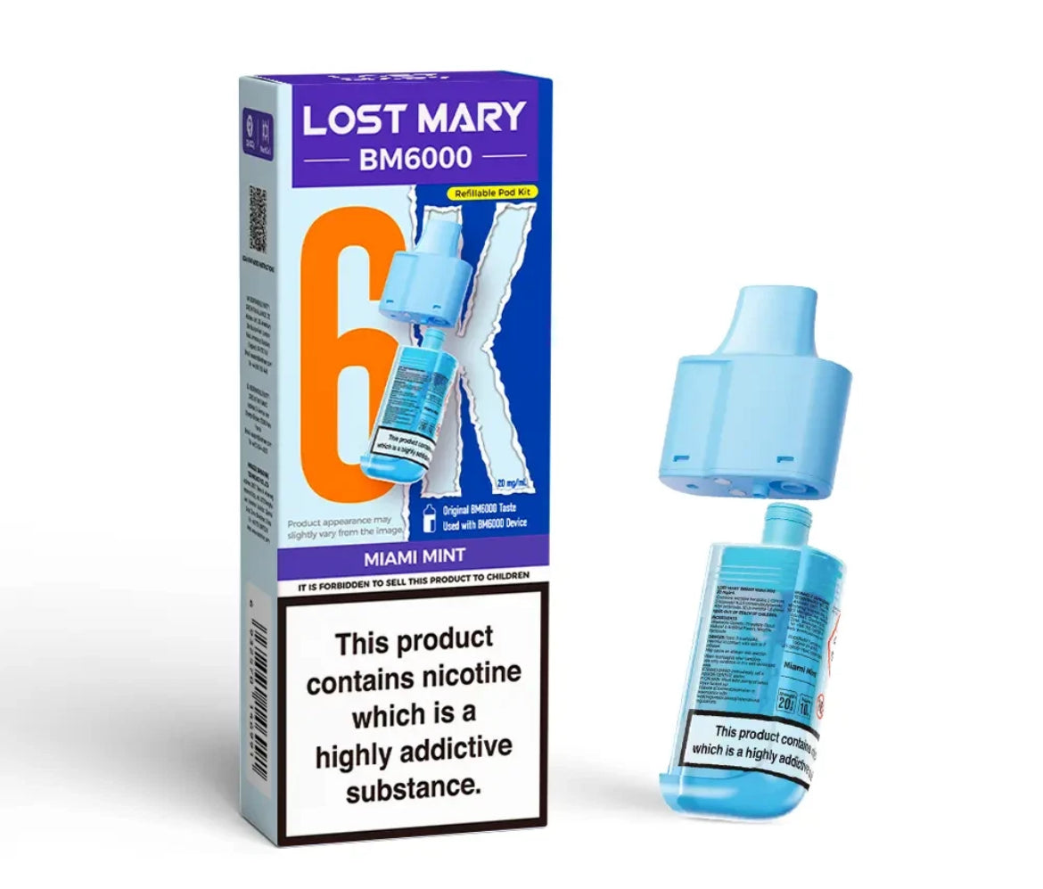 Lost Mary BM6000 Refill | Lost Mary BM6000 Replaceable Pods 6K Puffs 20mg