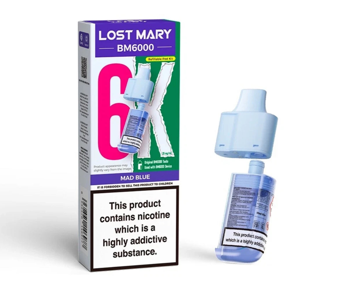 Lost Mary BM6000 Refill | Lost Mary BM6000 Replaceable Pods 6K Puffs 20mg