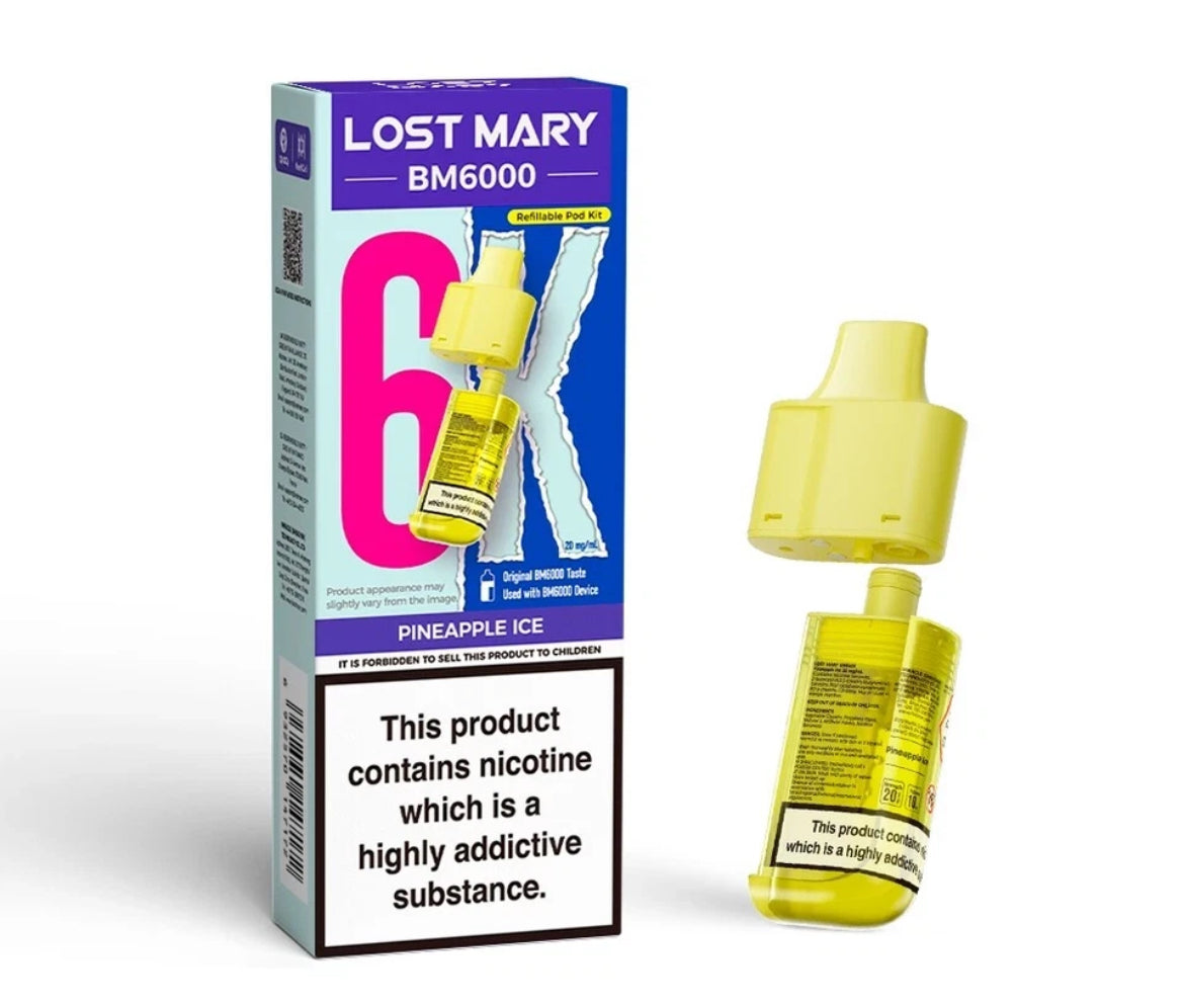 Lost Mary BM6000 Refill | Lost Mary BM6000 Replaceable Pods 6K Puffs 20mg