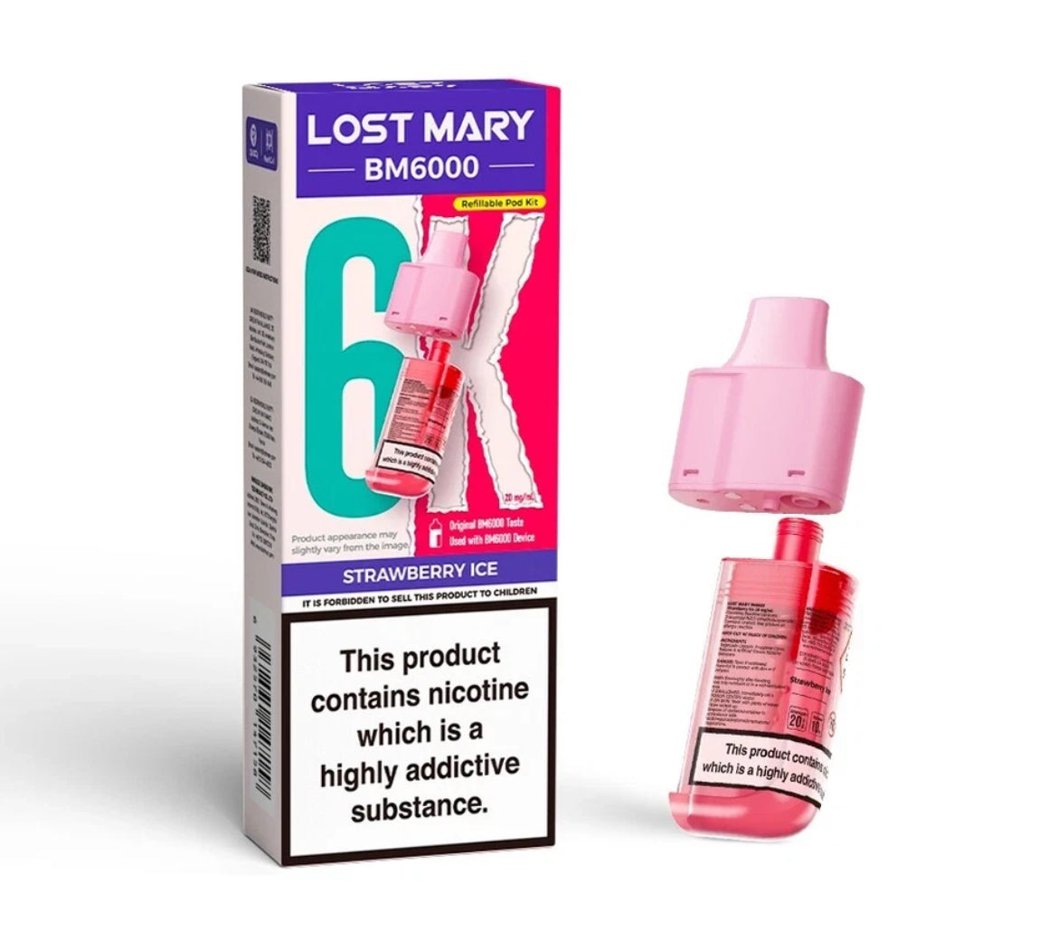 Lost Mary BM6000 Refill | Lost Mary BM6000 Replaceable Pods 6K Puffs 20mg