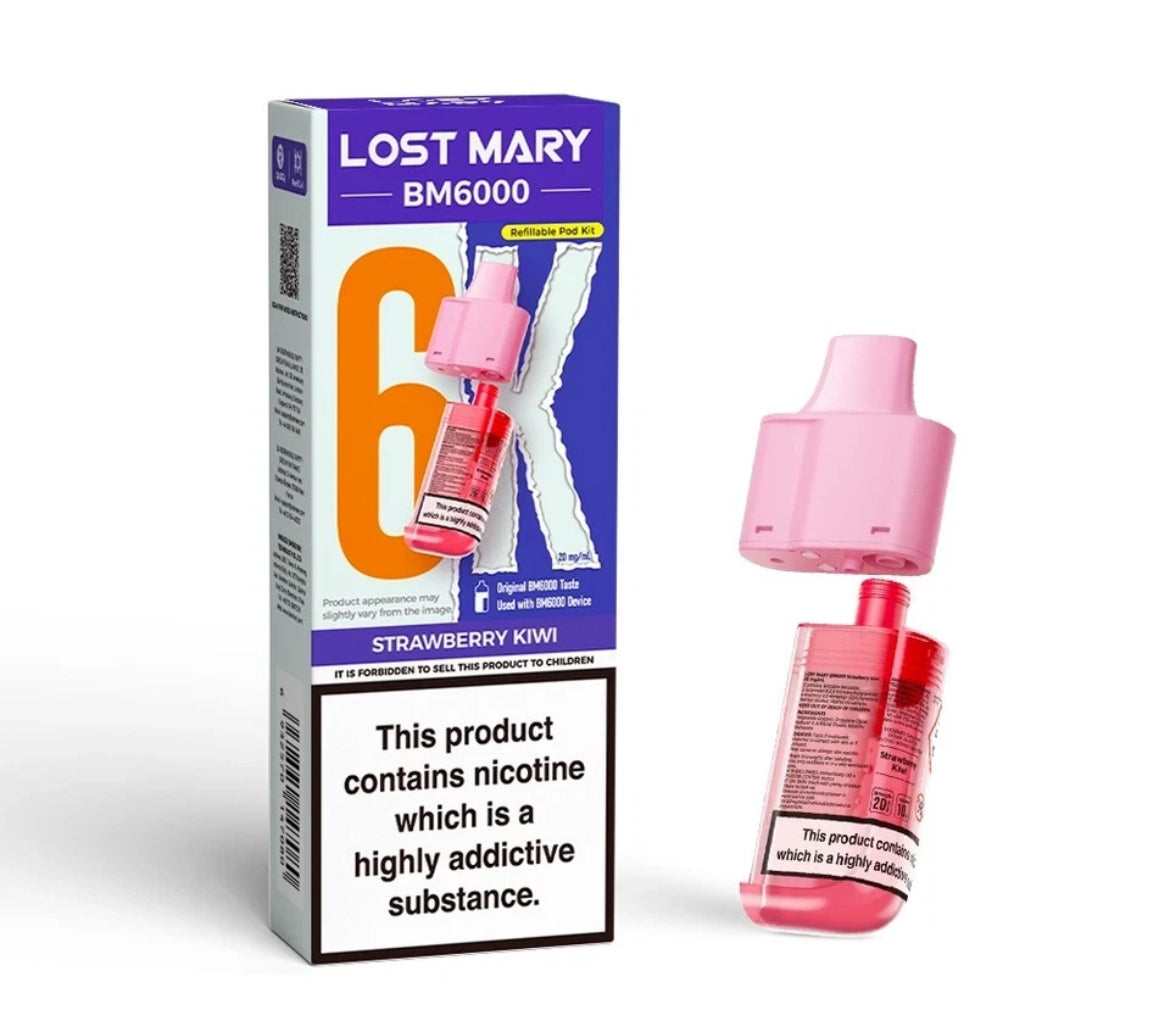 Lost Mary BM6000 Refill | Lost Mary BM6000 Replaceable Pods 6K Puffs 20mg