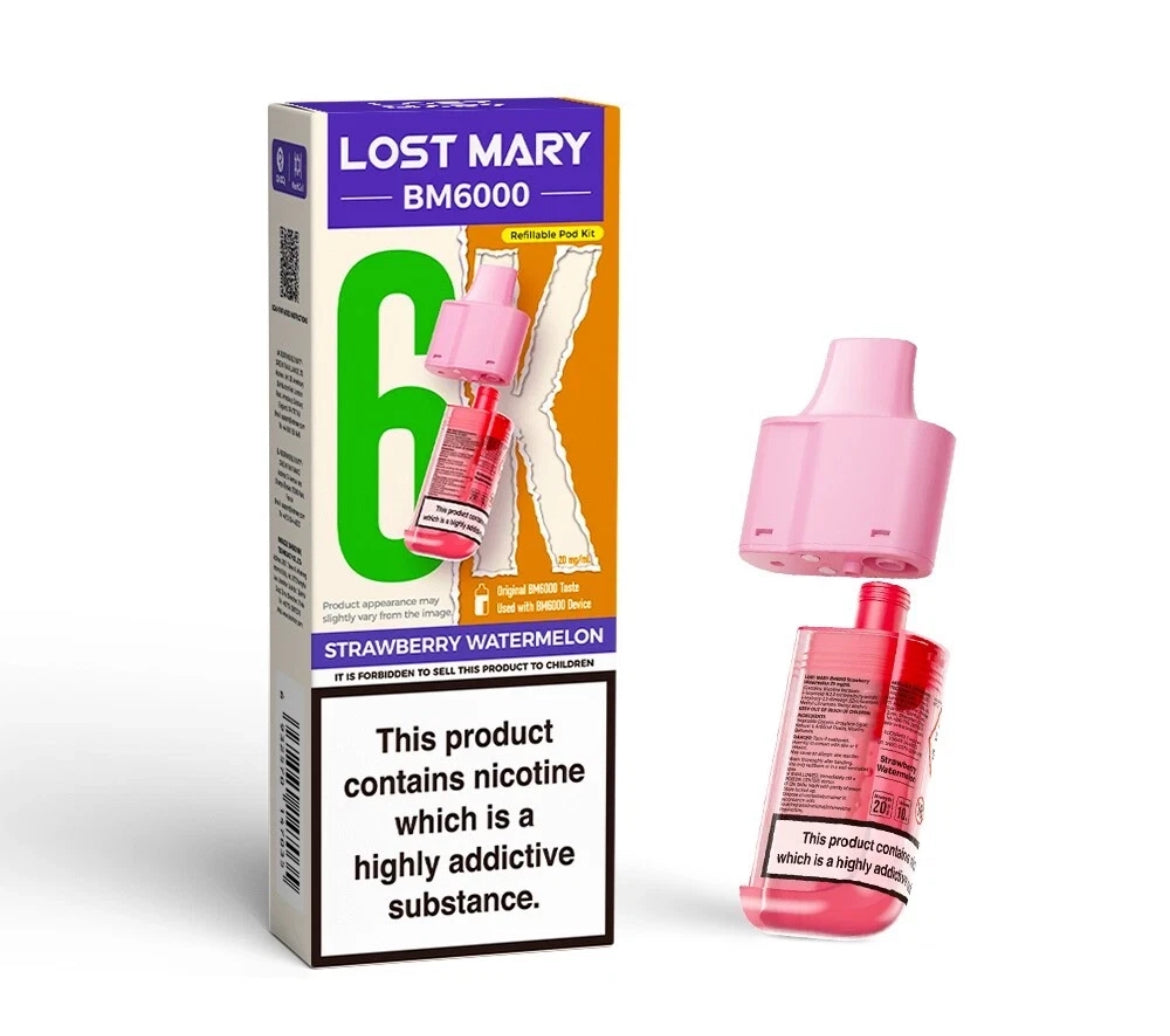 Lost Mary BM6000 Refill | Lost Mary BM6000 Replaceable Pods 6K Puffs 20mg