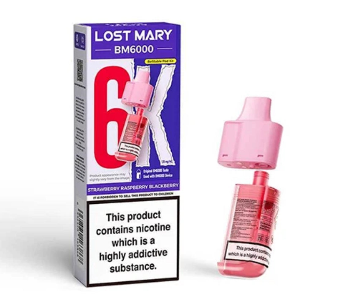 Lost Mary BM6000 Refill | Lost Mary BM6000 Replaceable Pods 6K Puffs 20mg