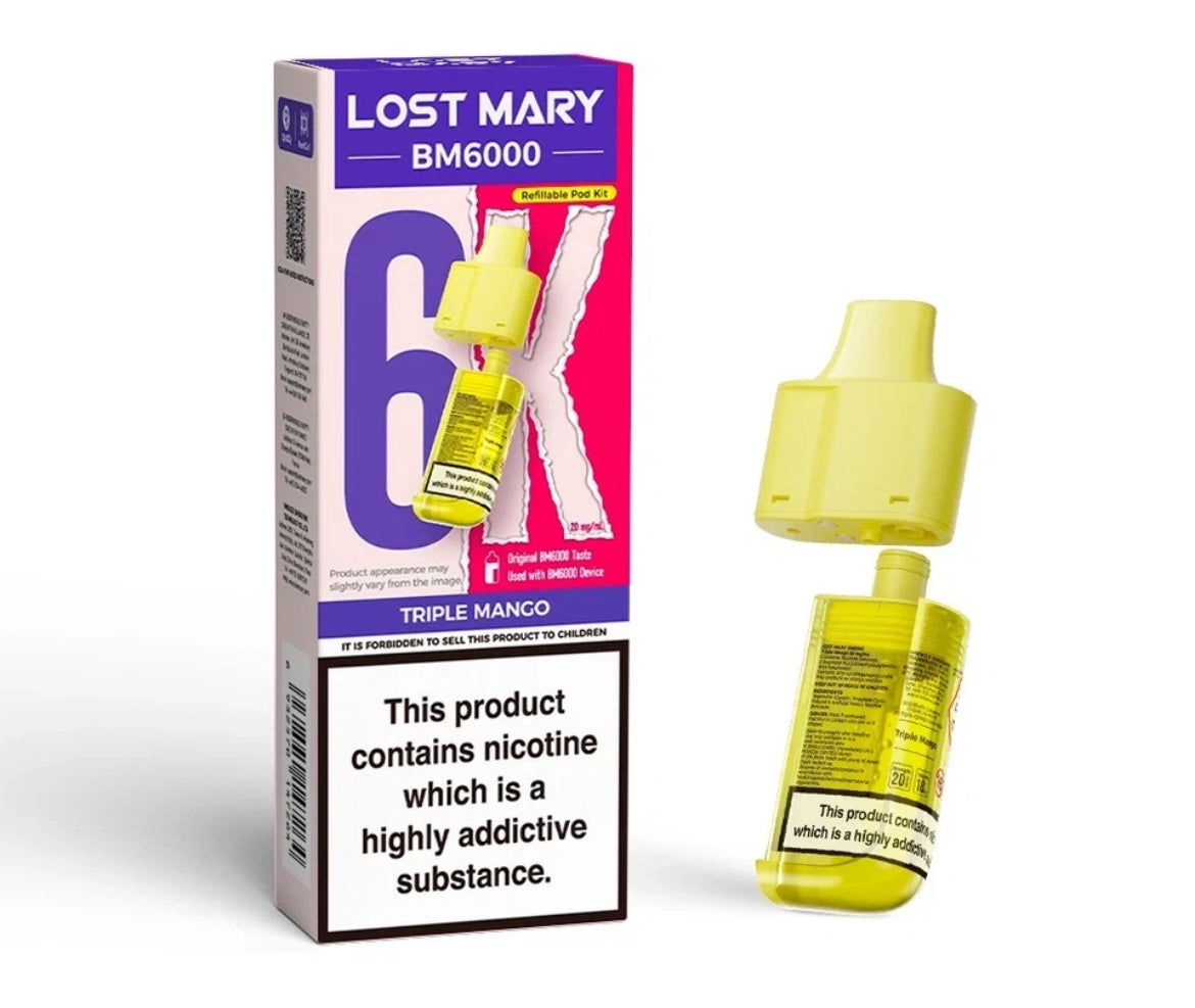 Lost Mary BM6000 Refill | Lost Mary BM6000 Replaceable Pods 6K Puffs 20mg
