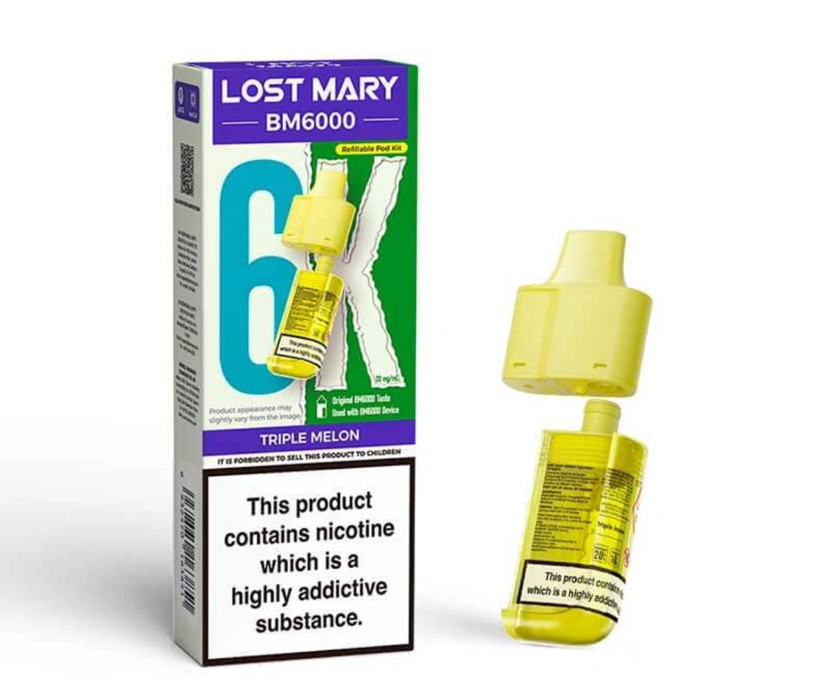 Lost Mary BM6000 Refill | Lost Mary BM6000 Replaceable Pods 6K Puffs 20mg