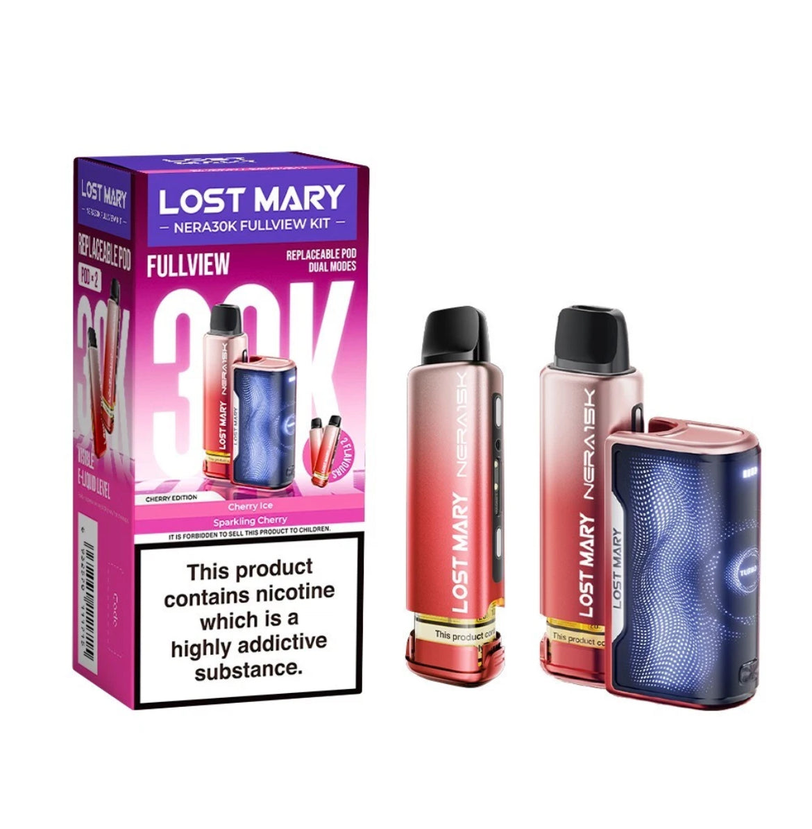 Lost Mary Nera 30K Fullview Pre-filled Vape Pod 800mAh 20mg Pre-filled Pods