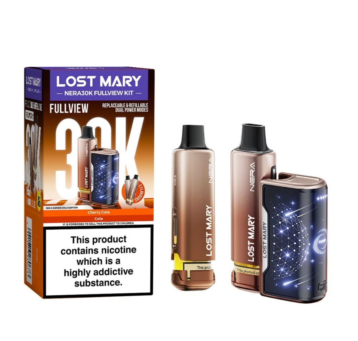 Lost Mary Nera 30K Fullview Pre-filled Vape Pod 800mAh 20mg Pre-filled Pods