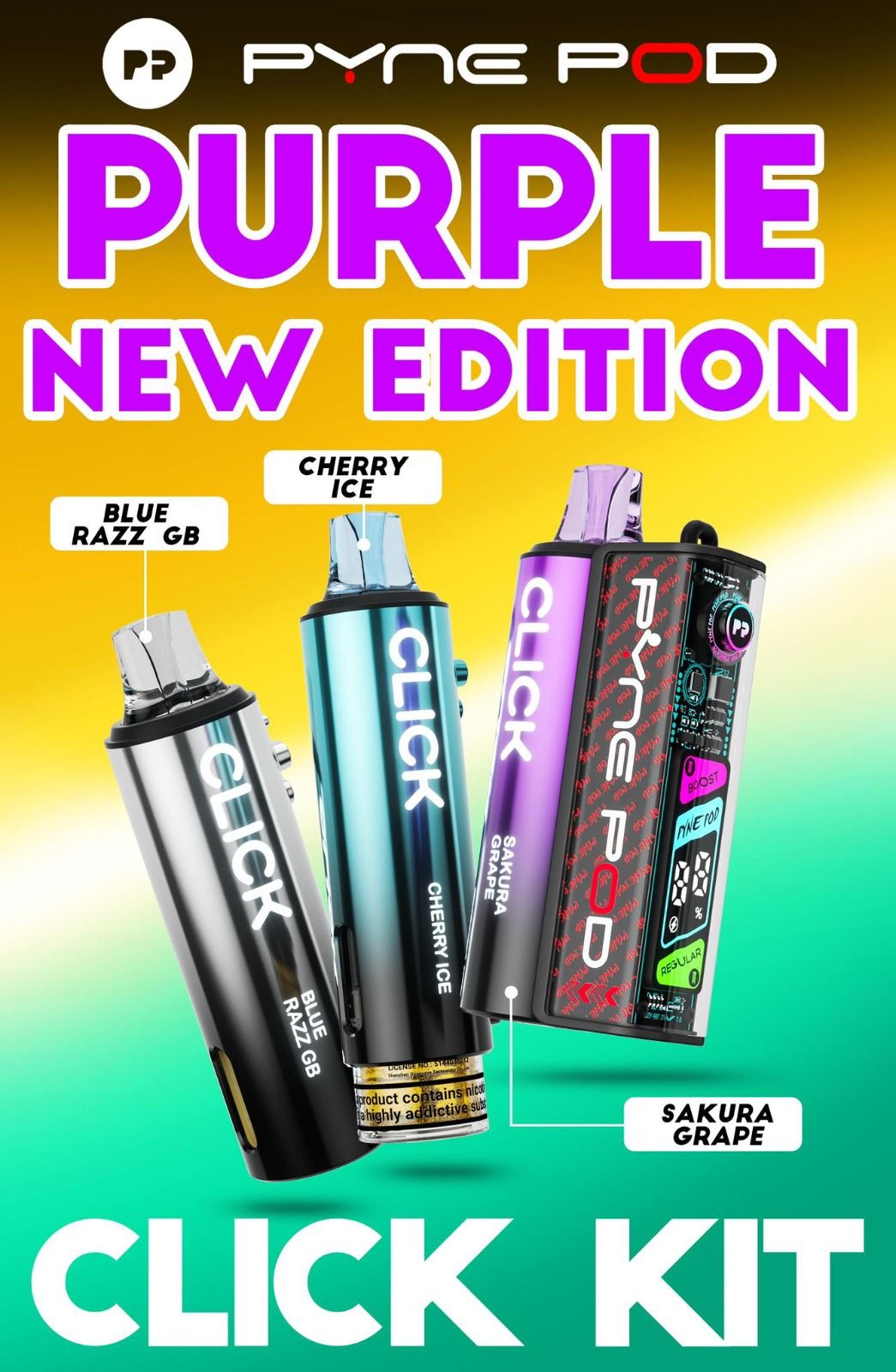 PYNE Pod Click 50K Refill Pods 20mg Pre-filled Replaceable Pods Kit